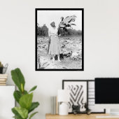 Afrikanische Amerikanerin mit Tabak 1912 Poster (Heimbüro)