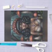 Afrikanische Amerikanerin Mushroom Queen Decoupage Seidenpapier (Handwerk)