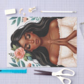 Afrikanische Amerikanerin Prahlerin Seidenpapier (Handwerk)