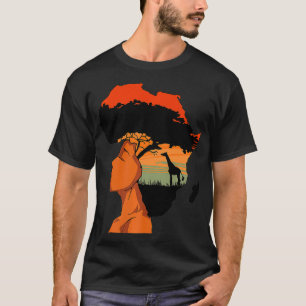 Afrikanische Amerikanerin Pride Melanin Afro Black T-Shirt
