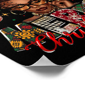 Afrikanische Amerikanerin Schwarze Frau frohe Weih Poster (Ecke)