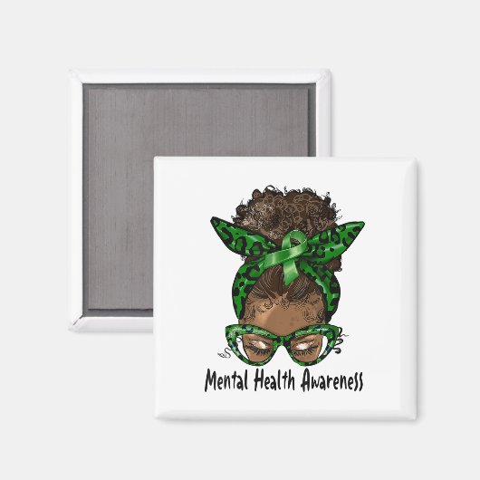 Afrikanische Amerikanerin schwarze Frau im Bewusst Magnet (Vorderseite/Rückseite)
