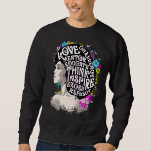 Afrikanische Amerikanerin schwarze Geschichte und Sweatshirt