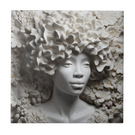 Afrikanische Amerikanerin Schwarze Königin Melanin Fliese