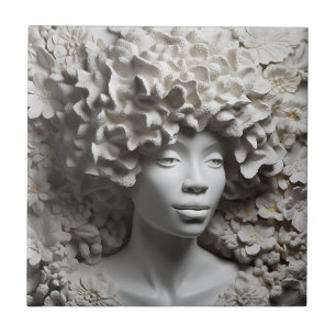 Afrikanische Amerikanerin Schwarze Königin Melanin Fliese