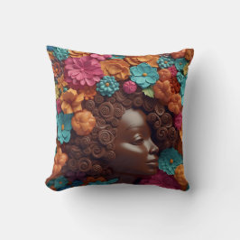 Afrikanische Amerikanerin Schwarze Königin Melanin Kissen