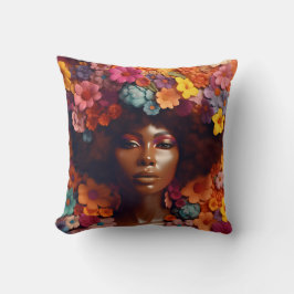 Afrikanische Amerikanerin Schwarze Königin Melanin Kissen