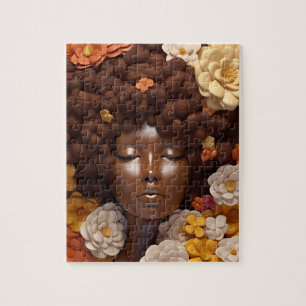 Afrikanische Amerikanerin Schwarze Königin Melanin Puzzle