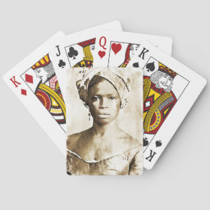 Afrikanische Amerikanerin Spielkarten