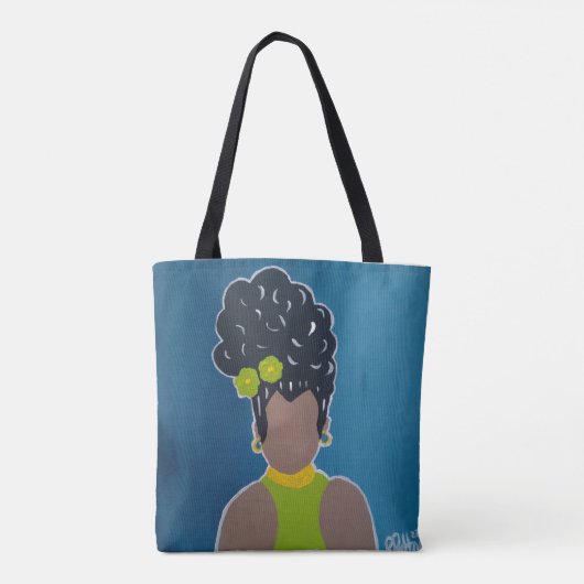Afrikanische Amerikanerin Tote Bag Tasche (Rückseite)