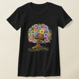 Afrikanische Amerikanerin und Blume T-Shirt