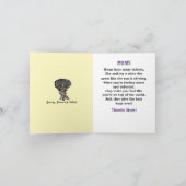 Afrikanische Amerikanerin Word Art Geburtstag Karte (Innenseite)