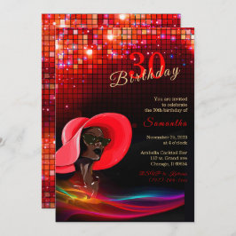 Afrikanische Amerikanerin zum Geburtstag Einladung