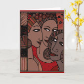 Afrikanische Amerikanerinnen Karte (Gelbe Blume)