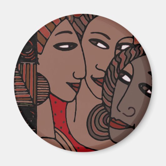 Afrikanische Amerikanerinnen Magnet (Vorne)