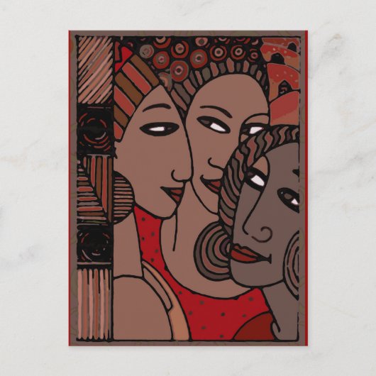 Afrikanische Amerikanerinnen Postkarte (Vorderseite)