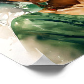 Afrikanische Amerikanerinnen Rot und Grün Poster (Ecke)