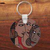 Afrikanische Amerikanerinnen Schlüsselanhänger (Rückseite)