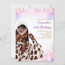 Afrikanische Amerikanerinnen zum Geburtstag Einladung