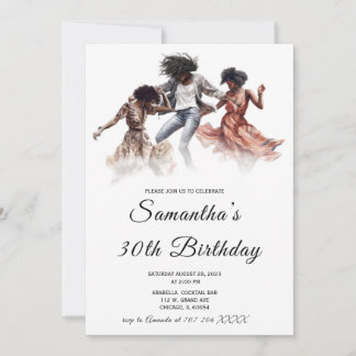 Afrikanische Amerikanerinnen zum Geburtstag Einladung