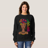 Afrikanische Amerikanisch-Frauen BHM Melanin Black Sweatshirt (Vorne ganz)