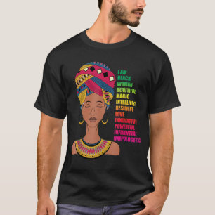 Afrikanische Amerikanisch-Frauen BHM Melanin Black T-Shirt