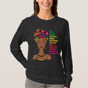 Afrikanische Amerikanisch-Frauen BHM Melanin Black T-Shirt