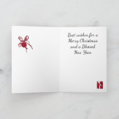 Afrikanische Amerikanisch-Moderne Weihnachtskarte Karte (Innenseite)