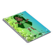 Afrikanische amerikanische Dame Lime Notebook Notizblock (Rechte Seite)