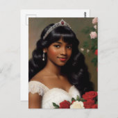 Afrikanische amerikanische Debutante-Rose Art Postkarte (Vorne/Hinten)