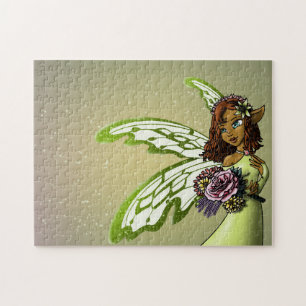 Afrikanische Amerikanische Fairy und Blume Puzzle