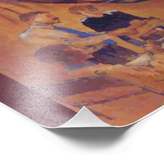 Afrikanische Amerikanische Familie Fotodruck (Ecke)