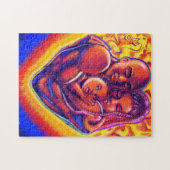 Afrikanische Amerikanische Familie Puzzle (Horizontal)