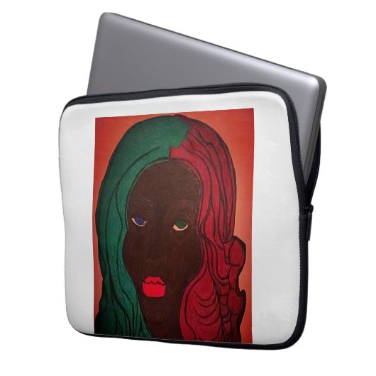 Afrikanische Amerikanische Farbenwelt Laptopschutzhülle (Vorderseite Links)