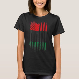 Afrikanische amerikanische Flagge 1865 Schwarze Ge T-Shirt