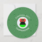 Afrikanische amerikanische Flagge Angel Weihnachte Einladung (Vorderseite)
