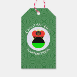 Afrikanische amerikanische Flagge Hanukkah Angel P Geschenkanhänger