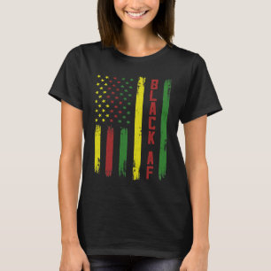 Afrikanische amerikanische Flaggenmännchen Frauen  T-Shirt