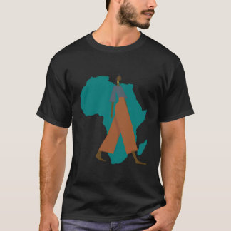Afrikanische Amerikanische Frauenkarte T-Shirt