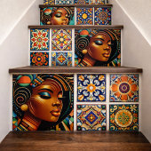 Afrikanische amerikanische Frauenkunst Fliese