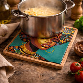 Afrikanische amerikanische Frauenkunst Fliese