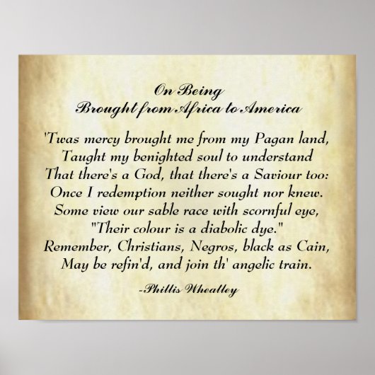 Afrikanische amerikanische Gedichte von Afrika bis Poster (Vorne)