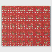 Afrikanische Amerikanische Krippe Weihnachten Geschenkpapier (Flach)