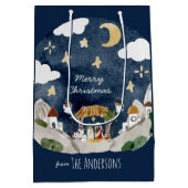 Afrikanische Amerikanische Krippe Weihnachten Mittlere Geschenktüte (Rückseite)