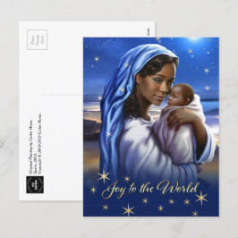 Afrikanische Amerikanische Madonna Weihnachtskarte Feiertagspostkarte