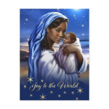 Afrikanische Amerikanische Madonna Weihnachtskarte