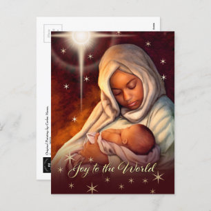 Afrikanische Amerikanische Madonna Weihnachtskarte Feiertagspostkarte