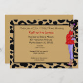 Afrikanische amerikanische Mama Kinderdusche Einla Einladung (Vorne/Hinten)