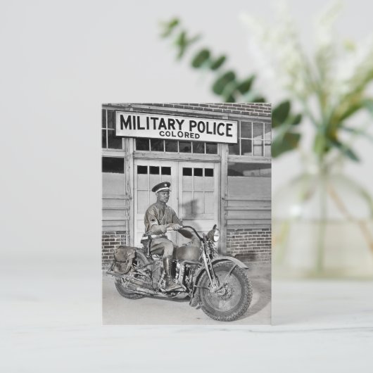 Afrikanische amerikanische Militärpolizei Postkarte (Stehend Vorderseite)