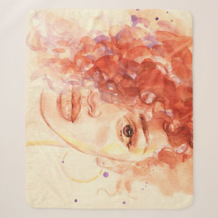 Afrikanische amerikanische Mode, Aquarellbilder. Sherpadecke
